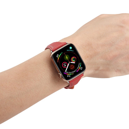 Genuine Leather Watchband For Apple Watch Series 6 & SE & 5 & 4 40mm / 3 & 2 & 1 38mm, For Apple Watch Series 8&7 41mm / SE 2&6&SE&5&4 40mm / 3&2&1 38mm, For Apple Watch Series 7 41mm / 6 & SE & 5 & 4 40mm / 3 & 2 & 1 38mm