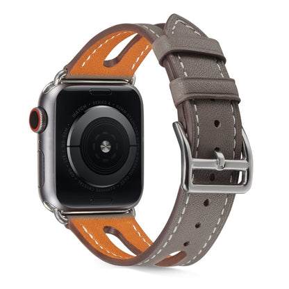Top-grain Leather Watchband For Apple Watch Series 6 & SE & 5 & 4 40mm / 3 & 2 & 1 38mm