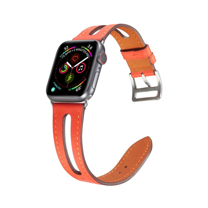 Top-grain Leather Watchband For Apple Watch Series 6 & SE & 5 & 4 44mm / 3 & 2 & 1 42mm