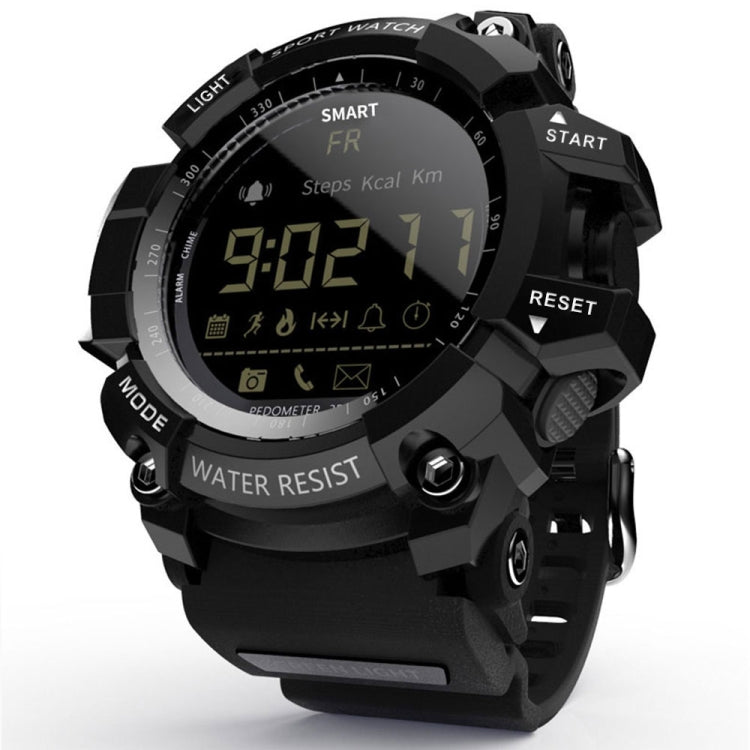 Montre intelligente Lokmat MK16 avec écran LCD, étanche jusqu'à 50 m, prise en charge des rappels d'informations / de l'appareil photo à distance / du moniteur de mouvement de marche