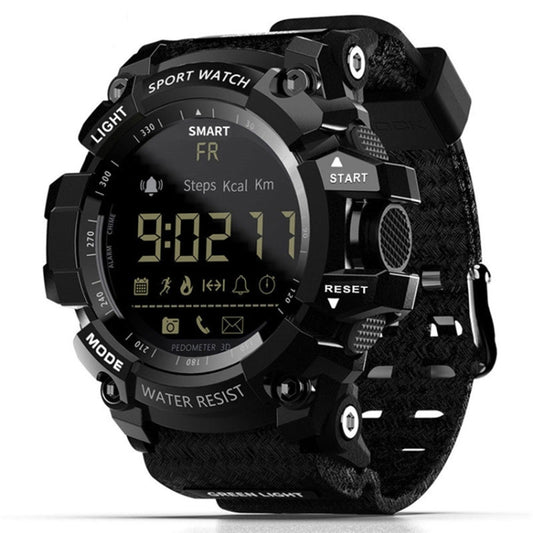 Montre intelligente Lokmat MK16 avec écran LCD, étanche jusqu'à 50 m, prise en charge des rappels d'informations / de l'appareil photo à distance / du moniteur de mouvement de marche