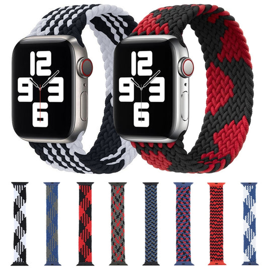 Plastic Buckle Mixed Color Nylon Braided Single Loop Replacement Watchbands For Apple Watch Series 6 & SE & 5 & 4 44mm / 3 & 2 & 1 42mm, S, M, L, XL, XXL