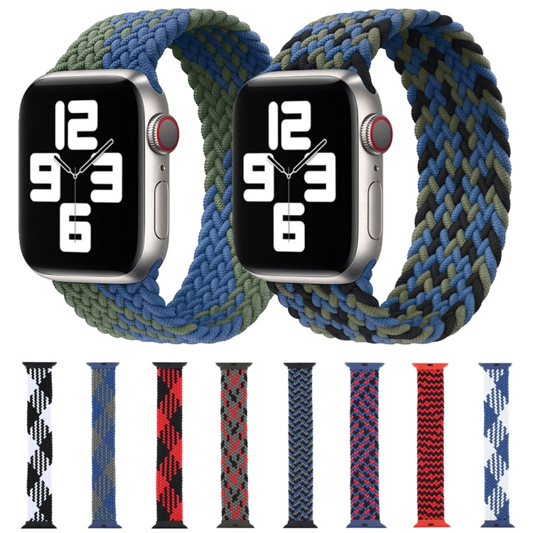 Plastic Buckle Mixed Color Nylon Braided Single Loop Replacement Watchbands For Apple Watch Series 6 & SE & 5 & 4 40mm / 3 & 2 & 1 38mm, S, M, L, XL