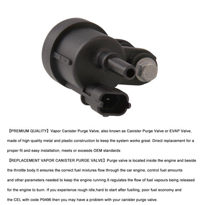 Car Emission Vapor Canister Purge Solenoid Valve EVAP Valve, Vapor Canister Purge Solenoid Valve