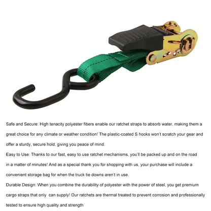 4 PCS Car / Motorcycle Ratchet Strap Tightening, Ratchet Strap Tightening
