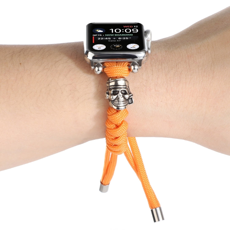Skull Umbrella Cord Braided Watch Strap, For Apple Watch Ultra 49mm / Series 8&7 45mm / SE 2&6&SE&5&4 44mm / 3&2&1 42mm, For Apple Watch Series 8&7 41mm / SE 2&6&SE&5&4 40mm / 3&2&1 38mm������������������������������������������������������������������...