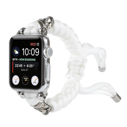 Skull Umbrella Cord Braided Watch Strap, For Apple Watch Ultra 49mm / Series 8&7 45mm / SE 2&6&SE&5&4 44mm / 3&2&1 42mm, For Apple Watch Series 8&7 41mm / SE 2&6&SE&5&4 40mm / 3&2&1 38mm������������������������������������������������������������������...