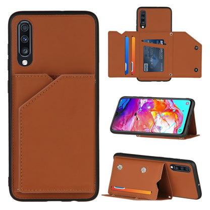 Skin Feel PU + TPU + PC Back Cover Shockproof Case with Card Slots & Holder & Photo Frame, For OPPO Realme 7, For Samsung Galaxy A50 & A30s & A50s, For OPPO Realme C11, For Samsung Galaxy A70 & A70s, For OPPO Realme C15, For Samsung Galaxy M60s & A81  ...