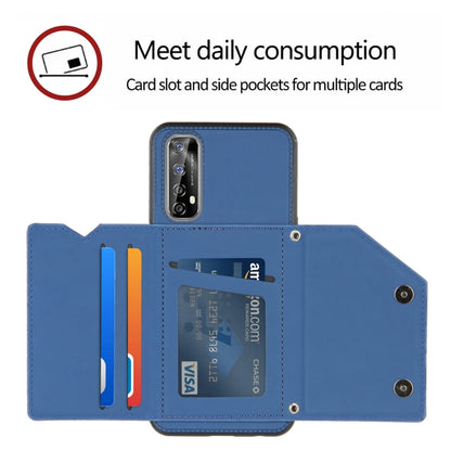 Skin Feel PU + TPU + PC Back Cover Shockproof Case with Card Slots & Holder & Photo Frame, For OPPO Realme 7, For Samsung Galaxy A50 & A30s & A50s, For OPPO Realme C11, For Samsung Galaxy A70 & A70s, For OPPO Realme C15, For Samsung Galaxy M60s & A81  ...