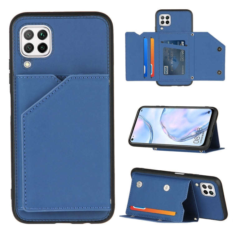 Skin Feel PU + TPU + PC Back Cover Shockproof Case with Card Slots & Holder & Photo Frame, For OPPO Realme 7, For Samsung Galaxy A50 & A30s & A50s, For OPPO Realme C11, For Samsung Galaxy A70 & A70s, For OPPO Realme C15, For Samsung Galaxy M60s & A81  ...