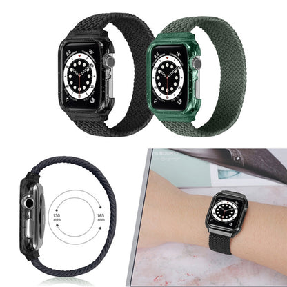 Weave Replacement Wrist Strap Watchbands with Frame For Apple Watch Series 6 & SE & 5 & 4 40mm / 3 & 2 & 1 38mm, 128mm, 135mm, 140mm, 145mm, 150mm, 155mm