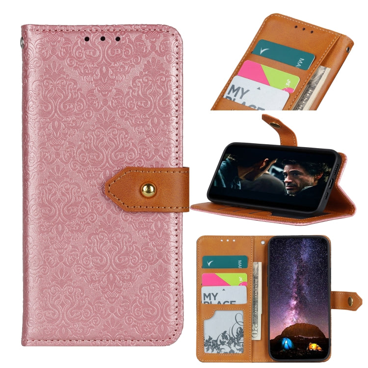 European Floral Embossed Copper Buckle Horizontal Flip PU Leather Case with Holder & Card Slots & Wallet & Photo Frame, For OPPO A52 / A72 / A92, For OPPO Reno4 5G, For OPPO Reno5 5G, For OPPO Reno5 Pro Plus, For OPPO Reno5 Pro, For vivo V20, For vivo Y20