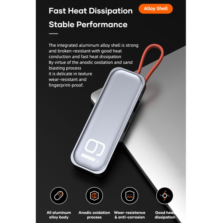 ROCK TR06 6 In 1 Type-C / USB-C to RJ45 Multi-function Docking Station, TR06