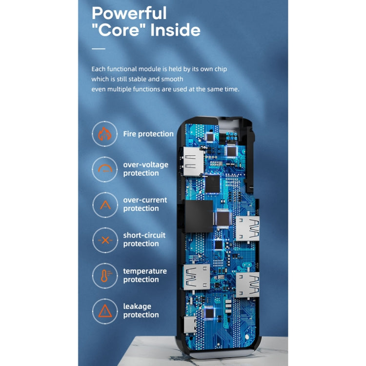 ROCK TR06 6 In 1 Type-C / USB-C to RJ45 Multi-function Docking Station, TR06