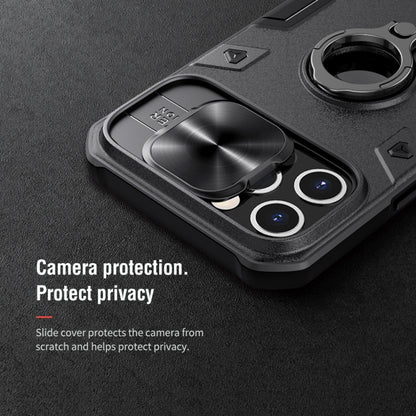 NILLKIN Shockproof CamShield Armor Protective Case with Invisible Ring Holder, For iPhone 12 Pro Max