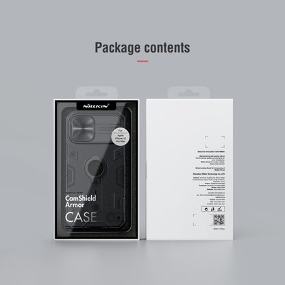 NILLKIN Shockproof CamShield Armor Protective Case with Invisible Ring Holder, For iPhone 12 Pro Max
