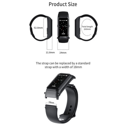 X4 1.14 inch HD Screen Bluetooth Earphone Smart Bracelet, Support Sleep Monitoring / Body Temperature Monitoring / Heart Rate Monitoring