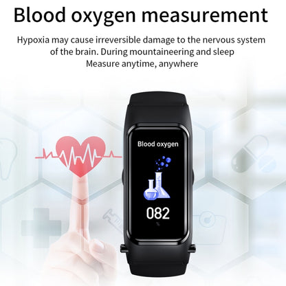 X4 1.14 inch HD Screen Bluetooth Earphone Smart Bracelet, Support Sleep Monitoring / Body Temperature Monitoring / Heart Rate Monitoring