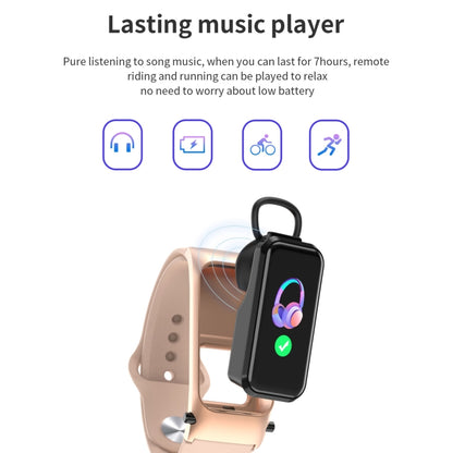 X4 1.14 inch HD Screen Bluetooth Earphone Smart Bracelet, Support Sleep Monitoring / Body Temperature Monitoring / Heart Rate Monitoring