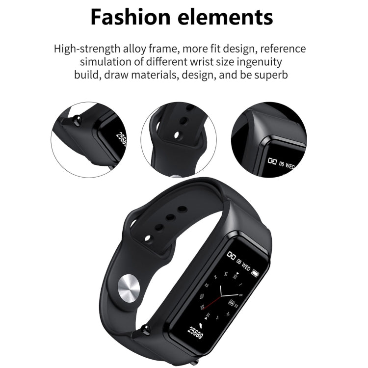 X4 1.14 inch HD Screen Bluetooth Earphone Smart Bracelet, Support Sleep Monitoring / Body Temperature Monitoring / Heart Rate Monitoring
