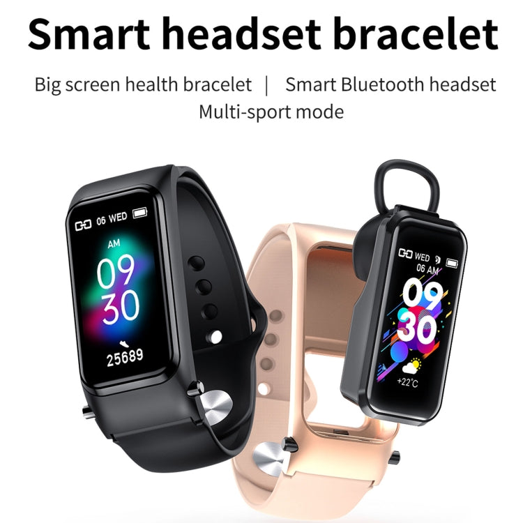 X4 1.14 inch HD Screen Bluetooth Earphone Smart Bracelet, Support Sleep Monitoring / Body Temperature Monitoring / Heart Rate Monitoring