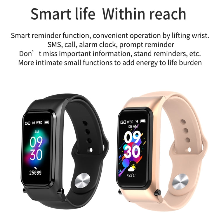 X4 1.14 inch HD Screen Bluetooth Earphone Smart Bracelet, Support Sleep Monitoring / Body Temperature Monitoring / Heart Rate Monitoring