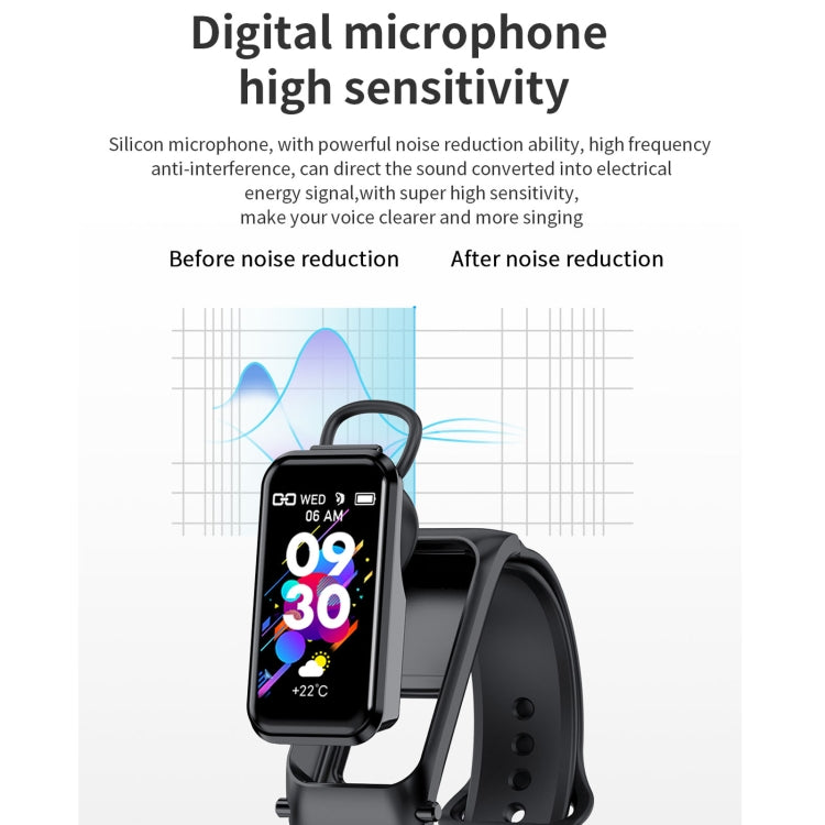 X4 1.14 inch HD Screen Bluetooth Earphone Smart Bracelet, Support Sleep Monitoring / Body Temperature Monitoring / Heart Rate Monitoring