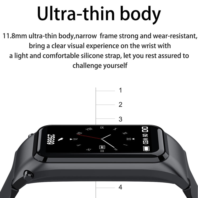 X4 1.14 inch HD Screen Bluetooth Earphone Smart Bracelet, Support Sleep Monitoring / Body Temperature Monitoring / Heart Rate Monitoring