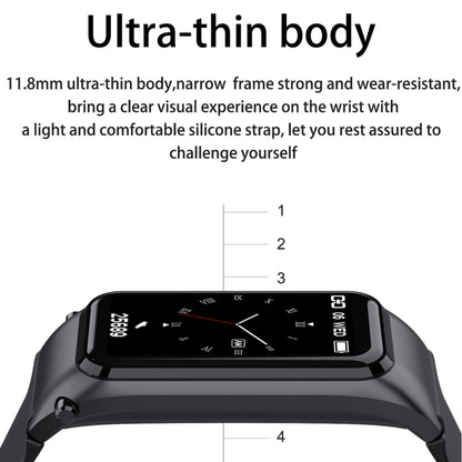 X4 1.14 inch HD Screen Bluetooth Earphone Smart Bracelet, Support Sleep Monitoring / Body Temperature Monitoring / Heart Rate Monitoring
