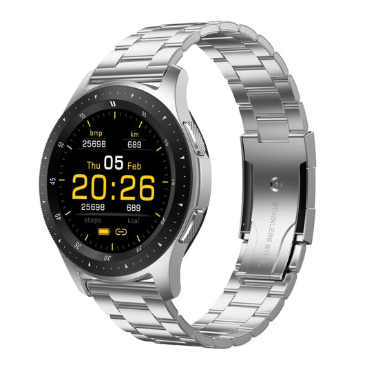 W68 Bracelet intelligent étanche IP67 avec écran tactile de 1,54 pouce, prend en charge la surveillance de l'oxygène sanguin / les appels Bluetooth / la surveillance de la fréquence cardiaque, style : bracelet en acier
