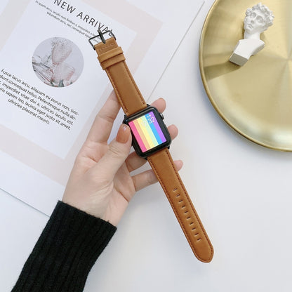 Crazy Horse Texture + Flat Texture Leather Replacement Watchbands For Apple Watch Series 6 & SE & 5 & 4 40mm / 3 & 2 & 1 38mm, For Apple Watch Series 7 41mm / 6 & SE & 5 & 4 40mm / 3 & 2 & 1 38mm���������������������������������������������������������...