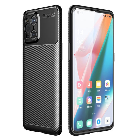Carbon Fiber Texture Shockproof TPU Case, For OPPO Find X3, For OPPO Realme GT 5G