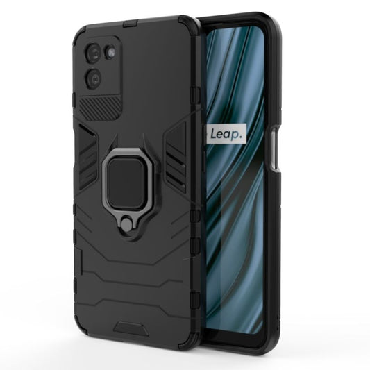 Shockproof PC + TPU Protective Case with Magnetic Ring Holder, For OPPO Realme V11 5G