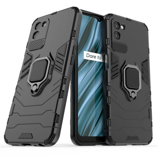 Shockproof PC + TPU Protective Case with Magnetic Ring Holder, For OPPO Realme V11 5G