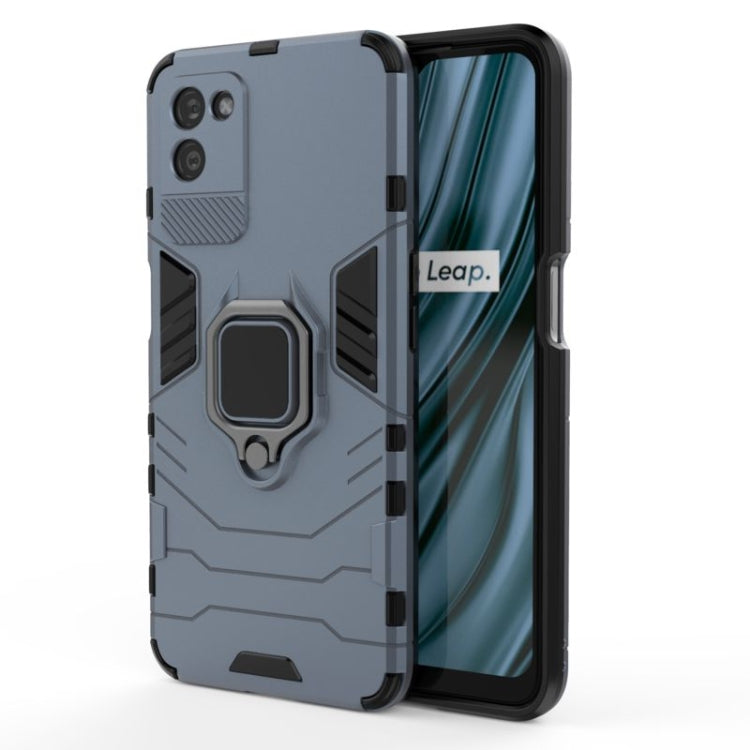 Shockproof PC + TPU Protective Case with Magnetic Ring Holder, For OPPO Realme V11 5G