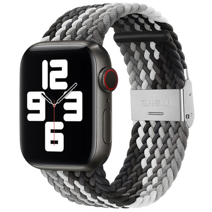 Braided + Stainless Steel Replacement Watchbands For Apple Watch Series 6 & SE & 5 & 4 40mm / 3 & 2 & 1 38mm, For Apple Watch Series 8&7 41mm / SE 2&6&SE&5&4 40mm / 3&2&1 38mm, For Apple Watch Series 7 41mm / 6 & SE & 5 & 4 40mm                        ...