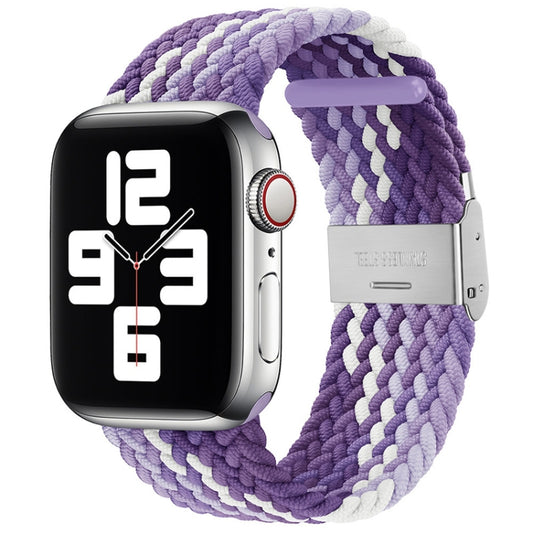 Braided + Stainless Steel Replacement Watchbands For Apple Watch Series 6 & SE & 5 & 4 40mm / 3 & 2 & 1 38mm, For Apple Watch Series 8&7 41mm / SE 2&6&SE&5&4 40mm / 3&2&1 38mm, For Apple Watch Series 7 41mm / 6 & SE & 5 & 4 40mm                        ...