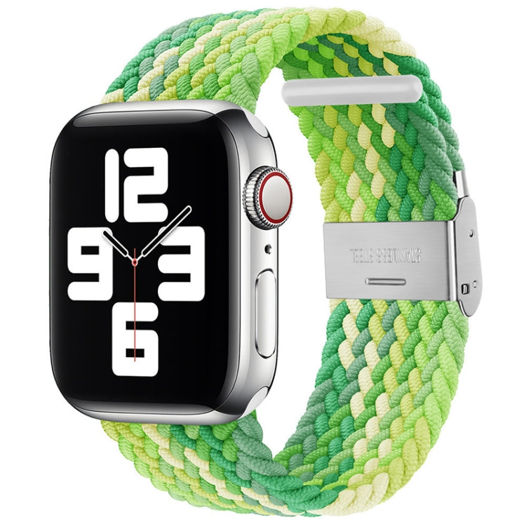 Braided + Stainless Steel Replacement Watchbands For Apple Watch Series 6 & SE & 5 & 4 40mm / 3 & 2 & 1 38mm, For Apple Watch Series 8&7 41mm / SE 2&6&SE&5&4 40mm / 3&2&1 38mm, For Apple Watch Series 7 41mm / 6 & SE & 5 & 4 40mm                        ...
