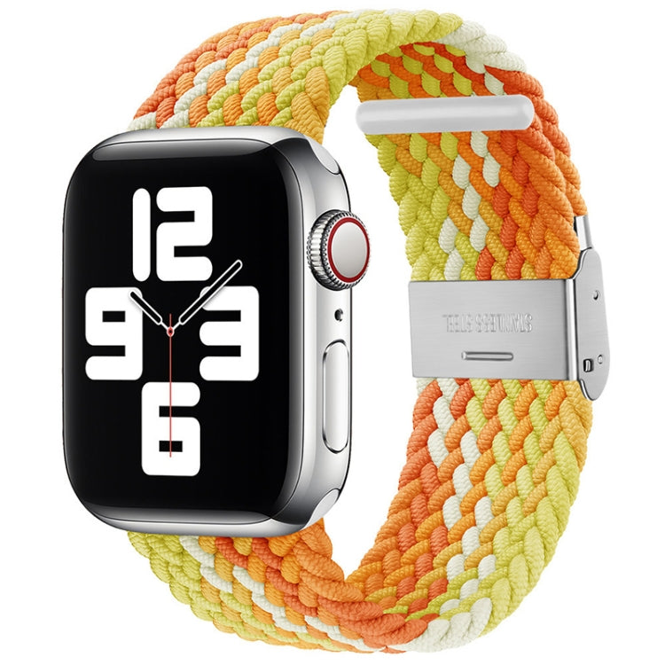 Braided + Stainless Steel Replacement Watchbands For Apple Watch Series 6 & SE & 5 & 4 40mm / 3 & 2 & 1 38mm, For Apple Watch Series 8&7 41mm / SE 2&6&SE&5&4 40mm / 3&2&1 38mm, For Apple Watch Series 7 41mm / 6 & SE & 5 & 4 40mm                        ...