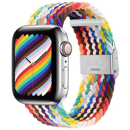 Braided + Stainless Steel Replacement Watchbands For Apple Watch Series 6 & SE & 5 & 4 44mm / 3 & 2 & 1 42mm