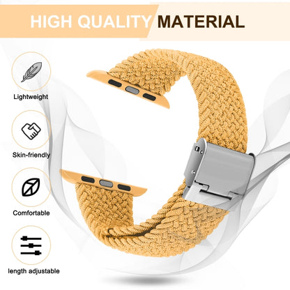 Braided + Stainless Steel Replacement Watchbands For Apple Watch Series 6 & SE & 5 & 4 44mm / 3 & 2 & 1 42mm, For Apple Watch Ultra 49mm / Series 8&7 45mm / SE 2&6&SE&5&4 44mm / 3&2&1 42mm, For Apple Watch Series 7 45mm / 6 & SE & 5 & 4 44mm�����������...