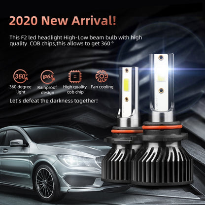 2 PCS DC9-36V / 25W / 6000K / 2500LM IP68 Waterproof Car LED Headlight