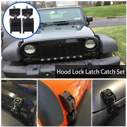 A5314 Car Hood Lock Kit for Jeep Wrangler JK Unlimited 2007-2017, A5314