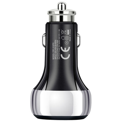 YSY-312PD QC3.0 USB + PD 18W USB-C / Type-C Dual Ports Fast Charging Car Charger, PD 18W