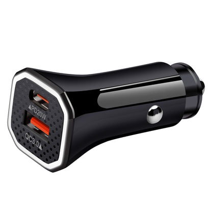 YSY-316PD20W QC3.0 USB + PD 20W USB-C / Typ-C Polygon Dual-Port Kfz-Ladegerät mit Schnellladefunktion, Kfz-Ladegerät