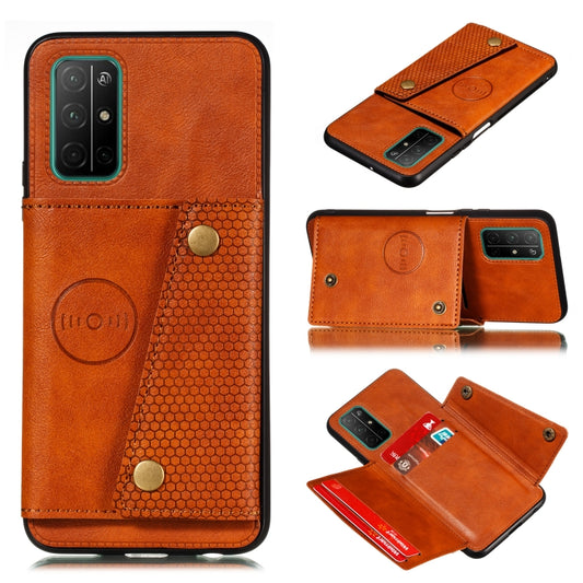 Double Buckle PU + TPU Shockproof Magnetic Protective Case with Card Slots & Holder, For OPPO A93 5G, For OPPO Realme V11 5G, For vivo Y20, For Huawei Nova 8 Pro 5G, For Samsung Galaxy F62, For Samsung Galaxy A32 5G