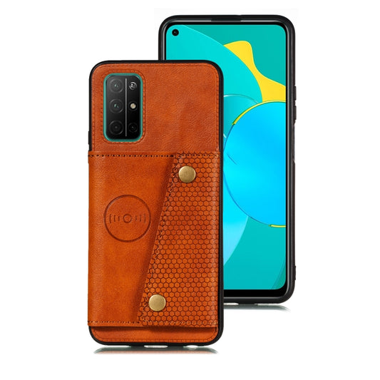 Double Buckle PU + TPU Shockproof Magnetic Protective Case with Card Slots & Holder, For OPPO A93 5G, For OPPO Realme V11 5G, For vivo Y20, For Huawei Nova 8 Pro 5G, For Samsung Galaxy F62, For Samsung Galaxy A32 5G