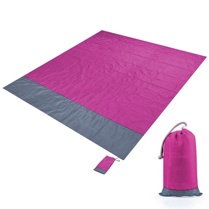 Polyester Waterproof Plaid Cloth Pocket Picnic Mat Outdoor Camping Beach Mat, Size: 2.1 x 2m
