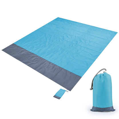 Polyester Waterproof Plaid Cloth Pocket Picnic Mat Outdoor Camping Beach Mat, Size: 2.1 x 2m