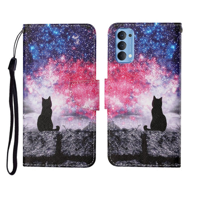 Painted Pattern Horizontal Flip Leathe Case, For OPPO Realme 5, For OPPO Realme 5 Pro, For OPPO Reno3, For OPPO Reno4, For OPPO Reno4 Lite, For OPPO F17 Pro, For OPPO Reno4 Pro